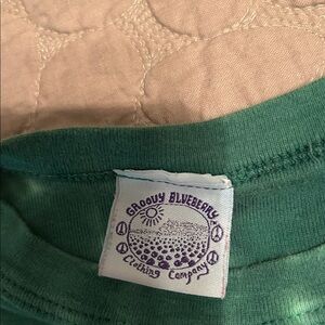 Kids Casual Green Tie-Dyed Dress with red heart